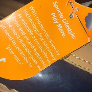 SPORTO Brand Rubber Rain Shoes, Navy Tan Ellen Style Low Top Dock Shoes Size 10